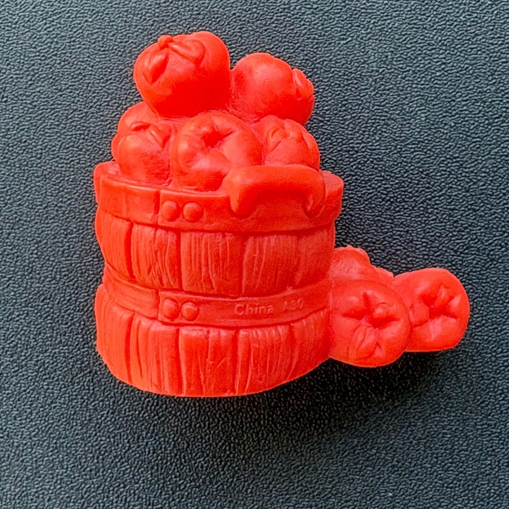 Vintage 1989 McDonald's Happy Meal‎ Toy Red Apple Basket Figurine